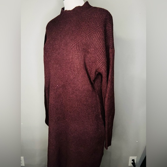Women's Long Sleeve Sweater Dress - A New Day XXL dark brown - Picture 4 of 7